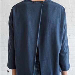 Black Crane Open Back Top Midnight NWT NEVER WORN